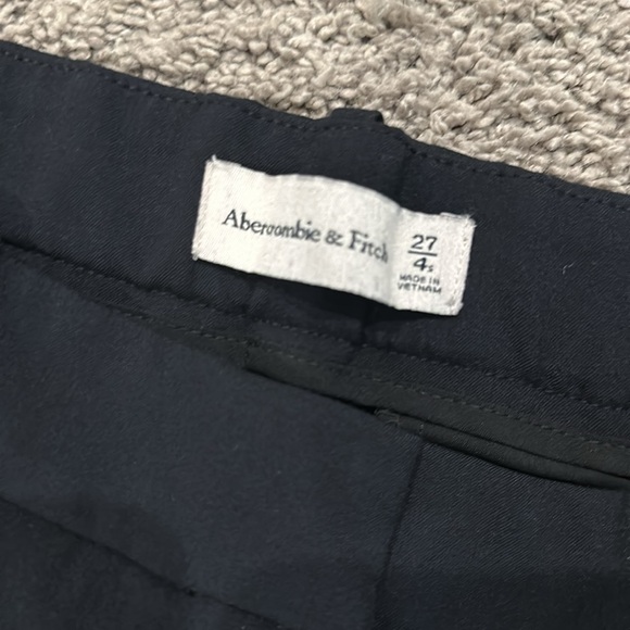 A&F Sloane Tailored Wide Leg Pant (Black/Navy, Size 27/4 Short) - Picture 8 of 12